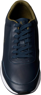 Calvin Klein Runner Sneaker Hombre Retro de Piel, Multicolor (Navy/Capers), 42