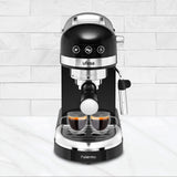 Ufesa Palermo Cafetera Espresso y Capuccino, 20 Bares, 1350W, Panel Táctil, Vaporizador Orientable, Sistema Thermoblack, Depósito 1.4 l, Apagado automático