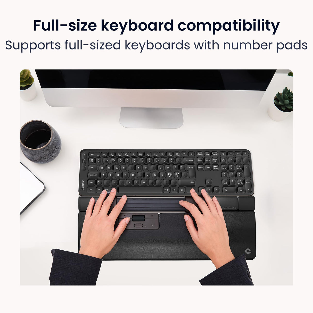 Contour Design SliderMouse Pro Ratón ergonómico Oficina para Reducir la tensión en muñeca, Hombro y el antebrazo, Diseñado para la productividad Plug & Play PC Escritorio Mac - Inalámbrico - Avanzado