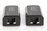 DIGITUS DS-55203 Extensor HDMI - Full HD 1080p 60 Hz - 50 m mediante cable LAN - Set: Transmisor y Receptor - HDCP 1.2a, Audio LPCM