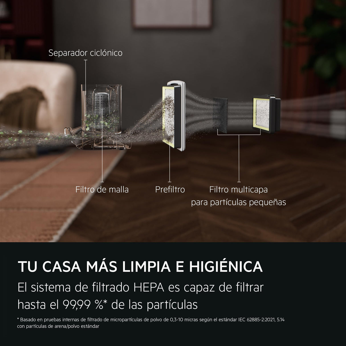 AEG Aspiradora de Trineo Sin Bolsa AL51C1DRF, 1000W, Filtro HEPA, 78dB, Capacidad 2 L, Radio de Acción 9m, Ideal Suelos Duros y Alfombras, Rojo