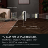 AEG Aspiradora de Trineo Sin Bolsa AL51C1DRF, 1000W, Filtro HEPA, 78dB, Capacidad 2 L, Radio de Acción 9m, Ideal Suelos Duros y Alfombras, Rojo