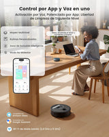 LEFANT M330 Robot Aspirador y Fregasuelos con Mapeo 3 en 1, 5000Pa de Succión, 150min, Navegación dToF, Evitación de Obstáculos PSD 190°, Alexa/App/i Watch, Ideal para Pelo de Mascotas y Alfombras