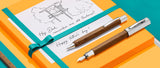 Faber-Castell Ondoro 147580 - Pluma Estilográfica con Cuerpo en Madera de Roble Ahumado - Forma Hexagonal - Plumín de Acero Inoxidable - Trazo M