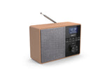 PHILIPS AUDIO TAR5505/10 Radio, Carcasa de Madera, Radio Dab+/FM, Temporizador de Cocina, Alimentación por Red o Batería, Color Marrón/Gris con Bluetooth