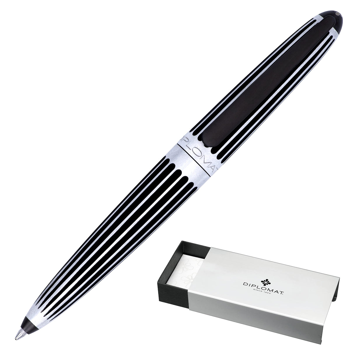 DIPLOMAT Bolígrafo Aero Stripes/Hecho a mano/con caja de regalo