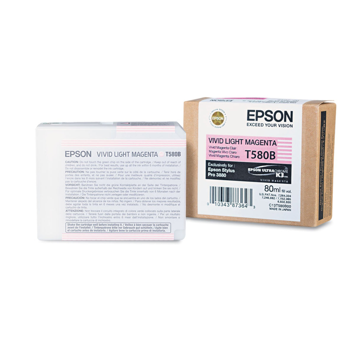 Epson C13T580B00 - Cartucho de tinta, magenta claro