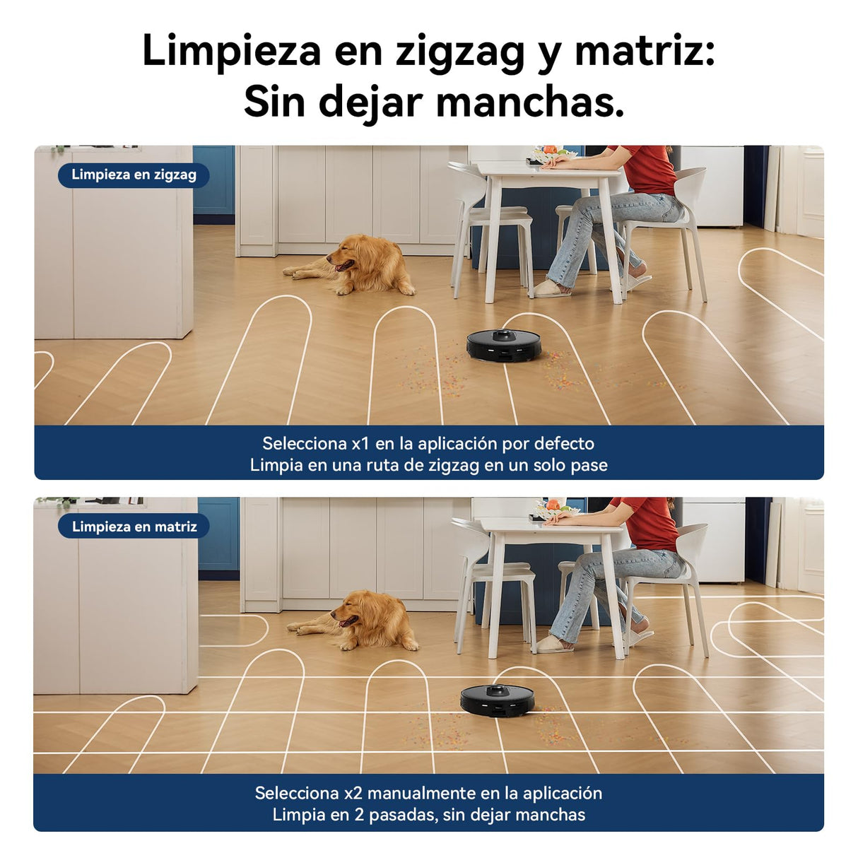 Proscenic Q8 MAX Robot Aspirador con Estación de Succión & Función de Limpieza, Potencia Succión 6000Pa, Bolsa para Polvo de 3L, Tanque de Agua de 250mL, Control de Voz por App Alexa Google Siri FTTT