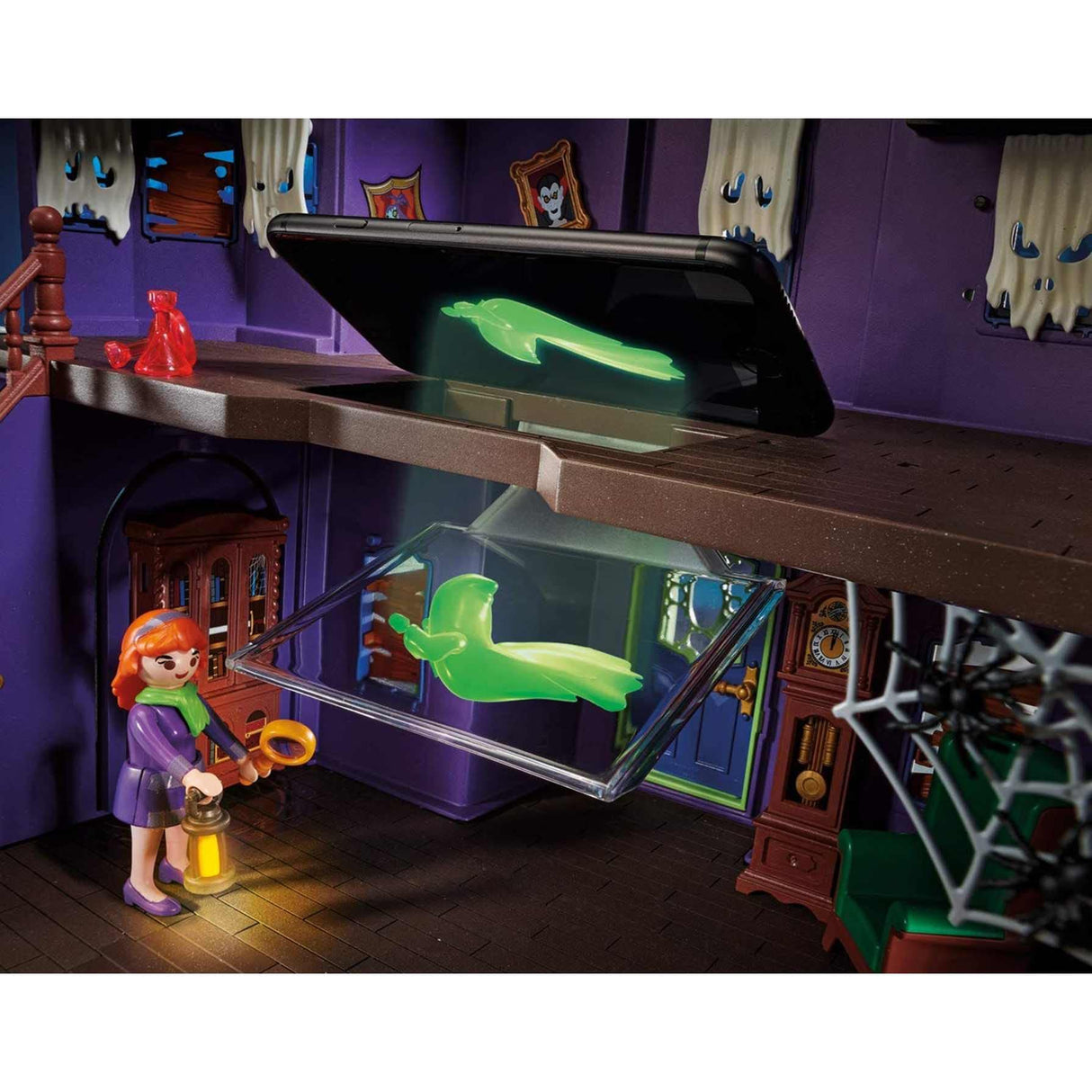 PLAYMOBIL Scooby DOO 70361 Aventura en la Mansión Misteriosa, con Efectos de Luz y Sonido, A Partir de 5 Años