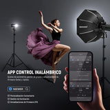 NEEWER Q200 200Ws 2.4G TTL Flash Strobe Estudio para Exteriores con APP Control, 1/8000 HSS, 3200mAh Fotografía con Batería Monolight Speedlite Lámpara Modelar 10W/Flash 750/Reciclaje de 0.01~1.5s