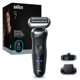 Braun Afeitadora Eléctrica Hombre Series 7, Máquina De Afeitar Barba En Seco Y Mojado, 3 Modos De Afeitado, 60 Min De Uso, Recortadora De Precisión, Base De Carga, Estuche De Viaje, 72-N4200S, Negro