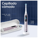 Oral-B iO 9 Cepillo de Dientes Eléctrico con Mango Recargable, 1 Cabezal, Estuche de Viaje con Cargador y Funda Magnética, Diseñado por Braun, Regalos Originales para Mujer y Hombre - Rosa