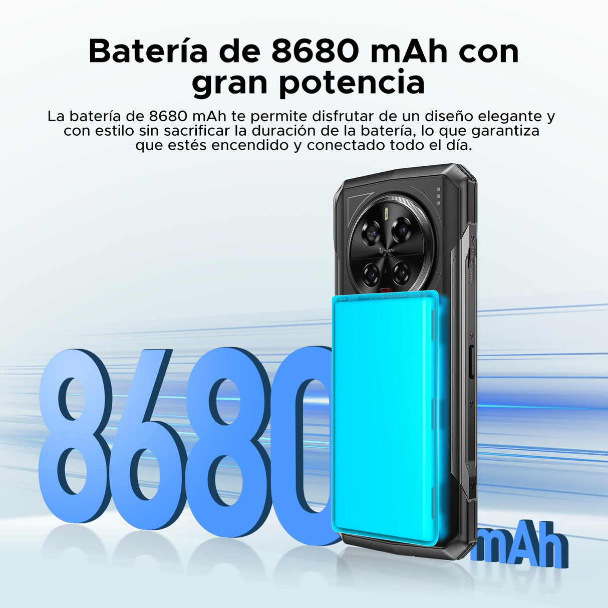 DOOGEE V40 Movil Irrompible 5G Android 14, 32GB+512GB MTK7300 4nm Octa Core, 6.78" FHD+ IPS 120Hz Movil Resistente, Cámara AI 108MP, 8680mAh, IP68/ NFC/Face ID/Huella/5G Dual SIM Rugged Smartphone
