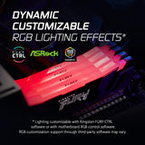 Kingston Fury Renegade DDR5 RGB 32GB 6400MT/s DDR5 CL32 DIMM Memoria gamer para Ordenadores de sobremesa Kit de 2 - KF564C32RSAK2-32