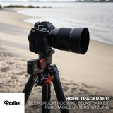 Rollei Trípode de Carbono Easy Traveler XL – 10 kg de Capacidad de Carga, construcción Estable, Ultraligero, Compacto, función de Bloqueo sin Esfuerzo