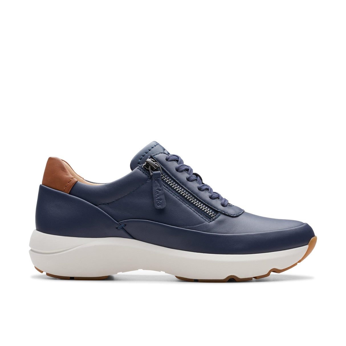 Clarks Tivoli Zip, Zapatos de Cordones Unisex Adulto, Navy Leather, 41 EU