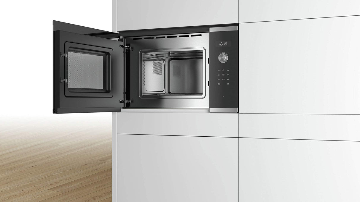 Bosch Serie 6 BFL524MS0 Integrado Solo - Microondas (Integrado, Solo microondas, 20 L, 800 W, Tocar, Negro, Acero inoxidable)