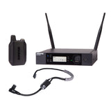 Micrófono inalámbrico profesional Shure GLXD14R+/SM35 de doble banda con batería de 12 horas y alcance de 30m. Incluye micrófono de diadema SM35 y receptor de un solo canal.