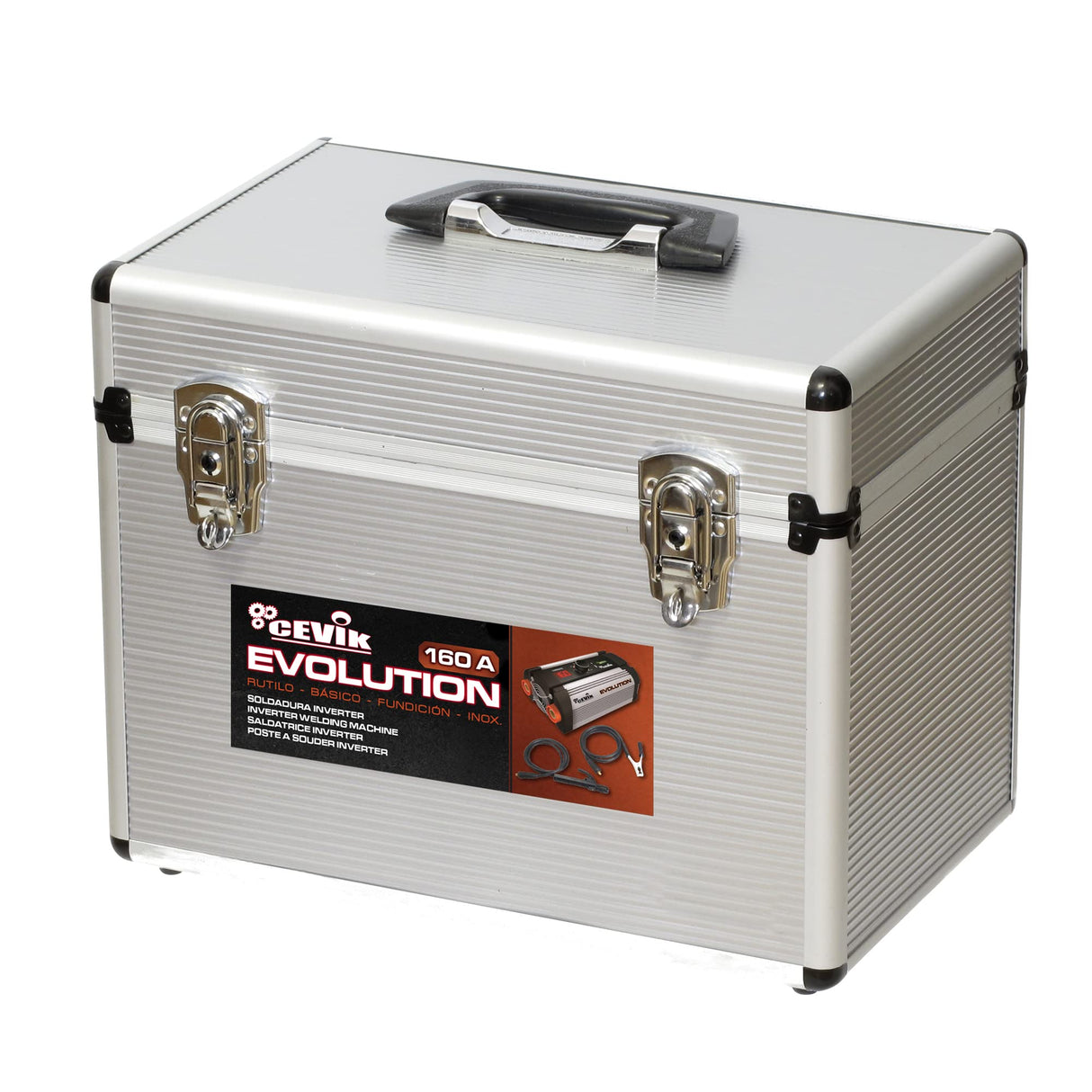 CEVIK PRO CE-EVOLUTION20X - Soldador Inverter MMA con Máscara de Soldadura y Portaelectrodo - 160A 40% 230V - Electrodos hasta 4mm - Display Digital - Máquina Soldar Profesional Portátil