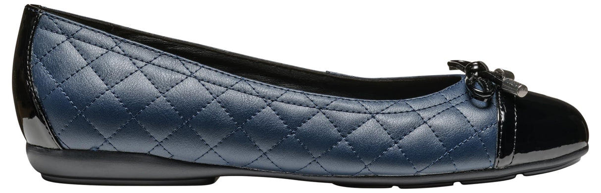 Geox D Annytah B, Ballet Flat Mujer, Azul Marino, Negro, 36 EU