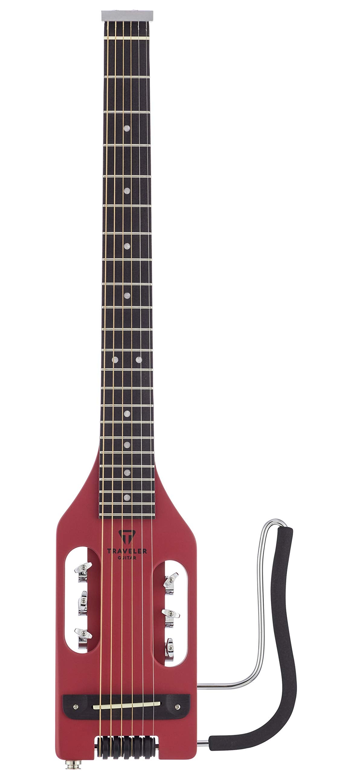 Traveler Guitar Guitarra acústica y eléctrica ultraligera, rojo vintage (ULA VRDM)