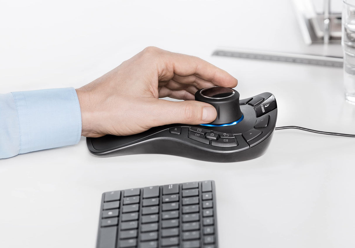 3Dconnexion SpaceMouse Pro (Ratón 3D, con Cable, negro)