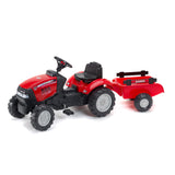Falk 961B - Tractor a Pedales con Remolque, Color Rojo