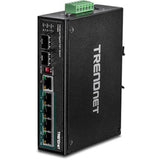 TRENDnet, TI-PG62, Switch DIN-Rail PoE+ Gigabit Industrial de 7 Puertos