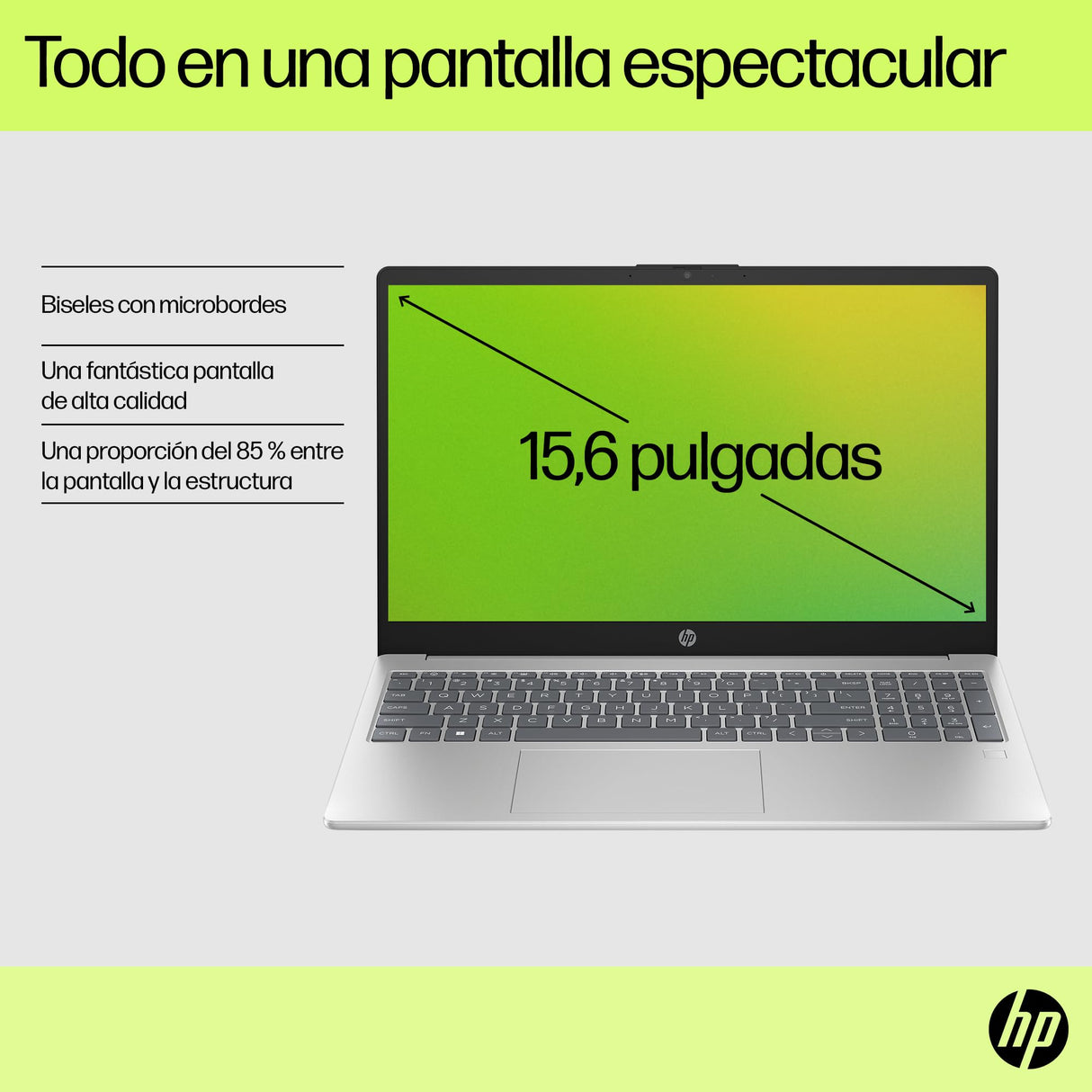 HP Ordenador portátil 15.6" FHD (Intel Core i5-1334U, 16GB RAM, 1TB SSD, Intel Iris Xe Graphics, Sin Sistema Operativo) Plata y Azul - Teclado QWERTY Español