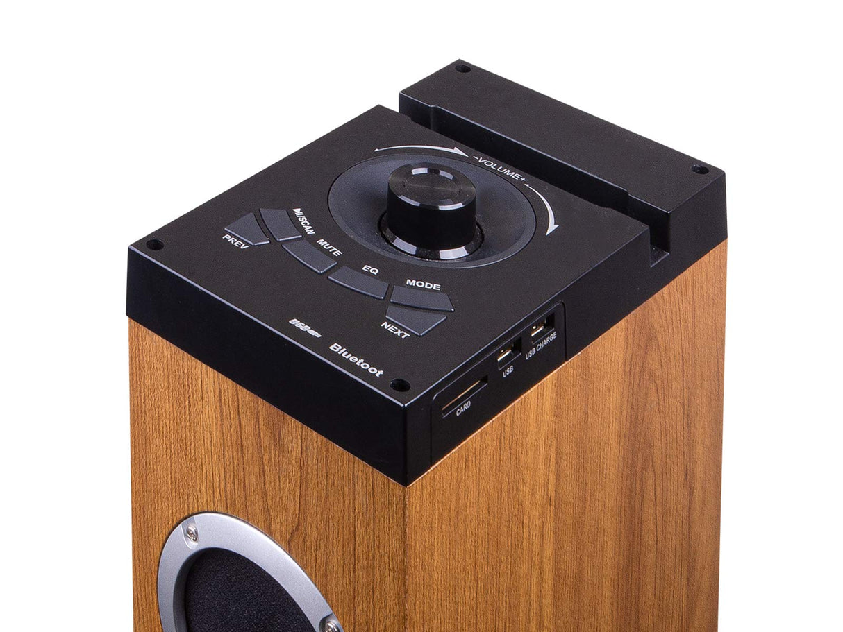 Trevi XT 10A8 BT Soundtower - Altavoz Amplificador de Torre 2.1 Color Madera (0XT10A830)
