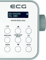 ECG RD 110 Radio Dab+/FM, Blanco, Selección de Alarma: Señal/Radio