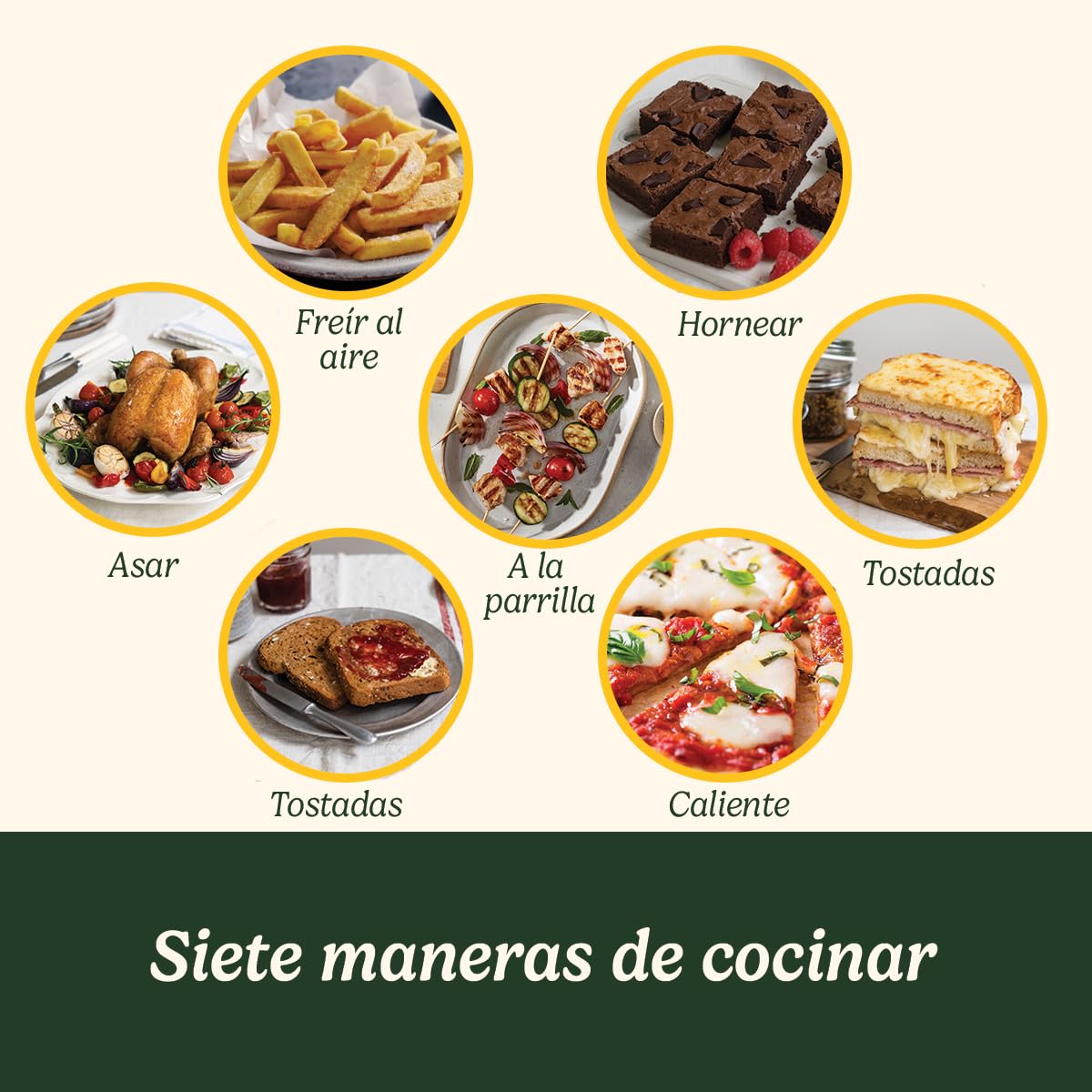 Cuisinart Mini Horno Freidora | 7 en 1: Freír, Asar, Hornear, Gratinar, Empanadillas, Tostar y Mantener caliente | 2 niveles de cocción, gran capacidad de 17L, espacio pollo entero de 1.8kg