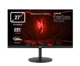 Acer Nitro XV1 XV271U M3 - Monitor Gaming 27" WQHD IPS 180 Hz (68,6 cm, 2560x1440, 16:9, 250 Nits, Tiempo de Respuesta 1ms VRB, AMD FreeSync Premium, HDMI 2.0/DP 1.2) Monitor PC Gaming, Color Negro