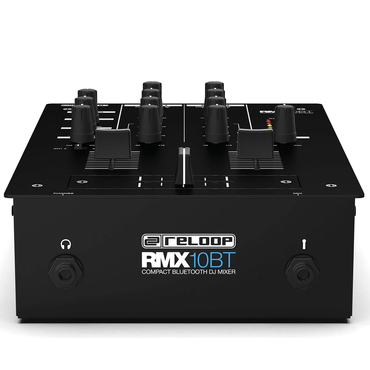 Reloop RMX-10 BT Mezclador para DJ de 2 canales y con Bluetooth con Conectividad Bluetooth incorporada: transmisión inalámbrica de música directamente a su mezclador, AMS-RMX-10BT