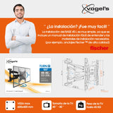 Vogel's BASE 45 L Soporte de pared para TV, Inclinable y Giratorio 180º, Para televisores de entre 40-82 pulgadas (102-208 cm), VESA Máx. 600x400, Carga Máx. 45 kg, Certificación TÜV