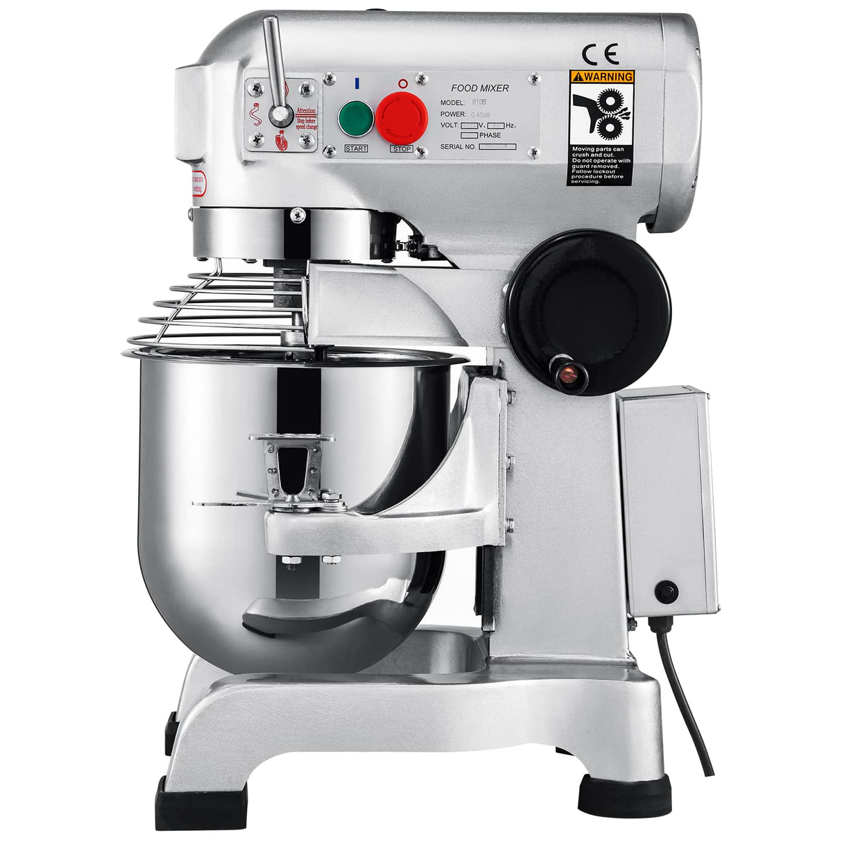 VEVOR Batidora Amasadora 30 L, Amasadoras Repostería Profesional, de Acero Inoxidable, Batidora Amasadora Repostería Multifuncional de Pan, con 3 Velocidades Ajustables, 3 Accesorios de Mezcla