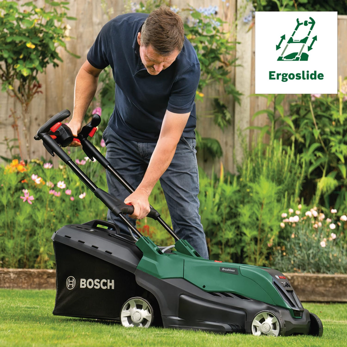 Bosch cortacésped de óptima potencia a batería AdvancedRotak 36V-44-750 (para cortar el césped; sistema de 36 voltios; ancho de corte: 44 cm; sin batería)