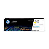 HP 207X W2212X, Amarillo, Cartucho Tóner de Alta Capacidad Original, de 2.450 páginas, para impresoras HP Color LaserJet Pro MFP M282nw, MFP M283fdn, MFP M283fdw, M255dw y M255nw