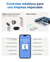 ECOVACS DEEBOT T30C Omni Robot Aspirador y friegasuelos, 20 000 Pa, ZeroTangle 3.0, TruEdge 2.0, TrueMapping 2.0, estación Omni Todo en uno, Sistema de autolimpieza automático, Negro
