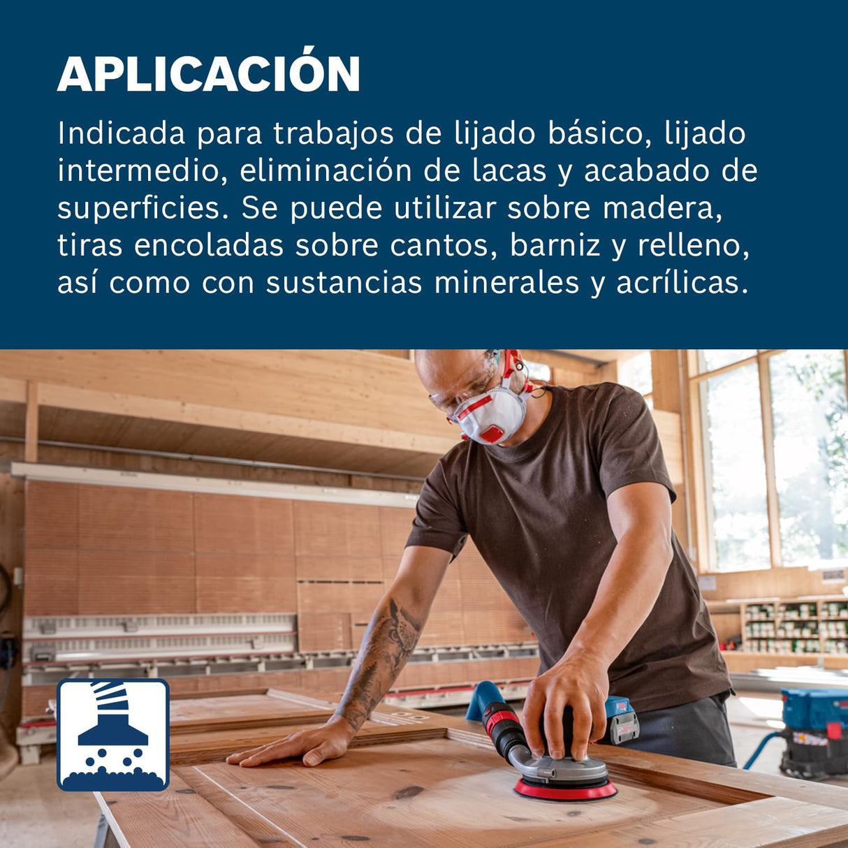 Bosch Professional 18V System GEX 18V-125 - Lijadora excéntrica a batería (Brushless, Ø plato 125 mm, bolsa para polvo, sin batería, en L-BOXX)