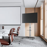 Aisens FT86TRE-197 Soporte de Suelo con Rueda Bandeja DVD para Monitor/TV hasta 50Kg 37"-86"