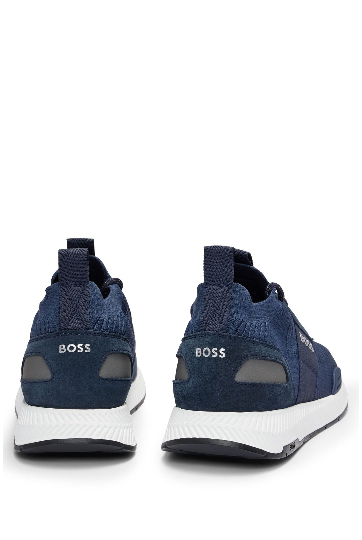 BOSS Hombres Titanium_Runn_knst_N Sneaker Azul 43 EU