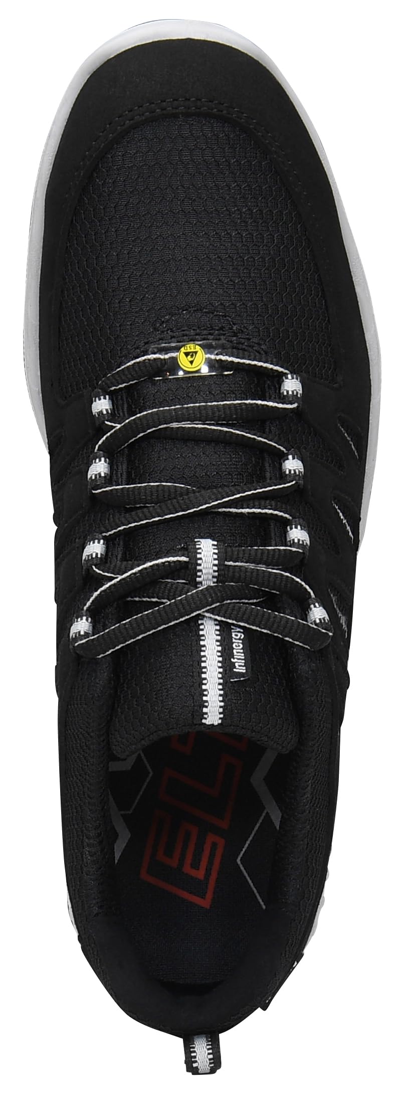 ELTEN Maddox Negro-Gris Low ESD S3S, Zapatos de Seguridad para Hombre, Ligero, Puntera de Acero, Material Superior: Textil, Forro Interior: Textil (Transpirable), Talla 46