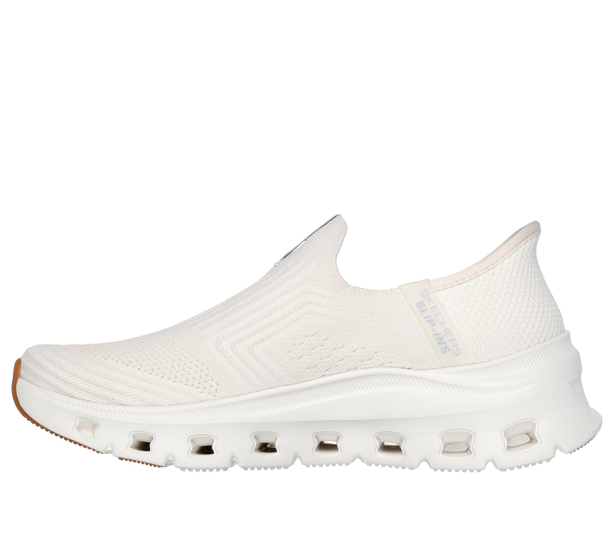 Skechers Slip-ins: Glide-Step Pro-Everyday Stretch Slip-on Sneakers, Zapatillas Mujer, Natural Knit/Periwinkle Trim, 37 EU