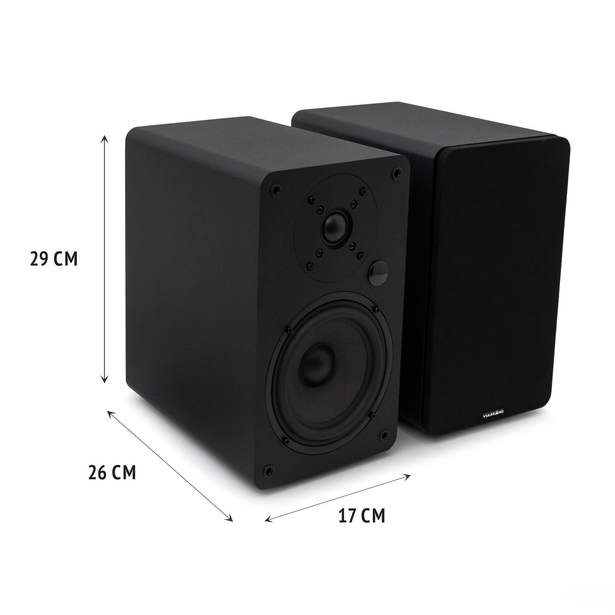 VULKKANO A5 ARC Altavoces Autoamplificados con Woofer de 5.25", Bluetooth 5.0, HDMI ARC, Optica, RCA, USB, con Salida Subwoofer, Altavoces para la TV con Diseño Elegante, Color Negro