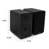 VULKKANO A5 ARC Altavoces Autoamplificados con Woofer de 5.25", Bluetooth 5.0, HDMI ARC, Optica, RCA, USB, con Salida Subwoofer, Altavoces para la TV con Diseño Elegante, Color Negro
