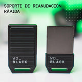 WD_BLACK C50 2 TB Tarjeta de expansión para Xbox (Compatible con la Serie X|S, Plug-and-Stay, Velocity Architecture, Reanudación rápida, Subscripción gratuia de 1 Mes de Xbox Game Pass) Black