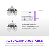 NZXT Teclado mecánico Gaming Function Elite MiniTKL con RGB magnético – Activación Ajustable – interruptores Hall Effect de Doble raíl –Disparador rápido – frecuencia de sondeo de 8K – DE – Blanco