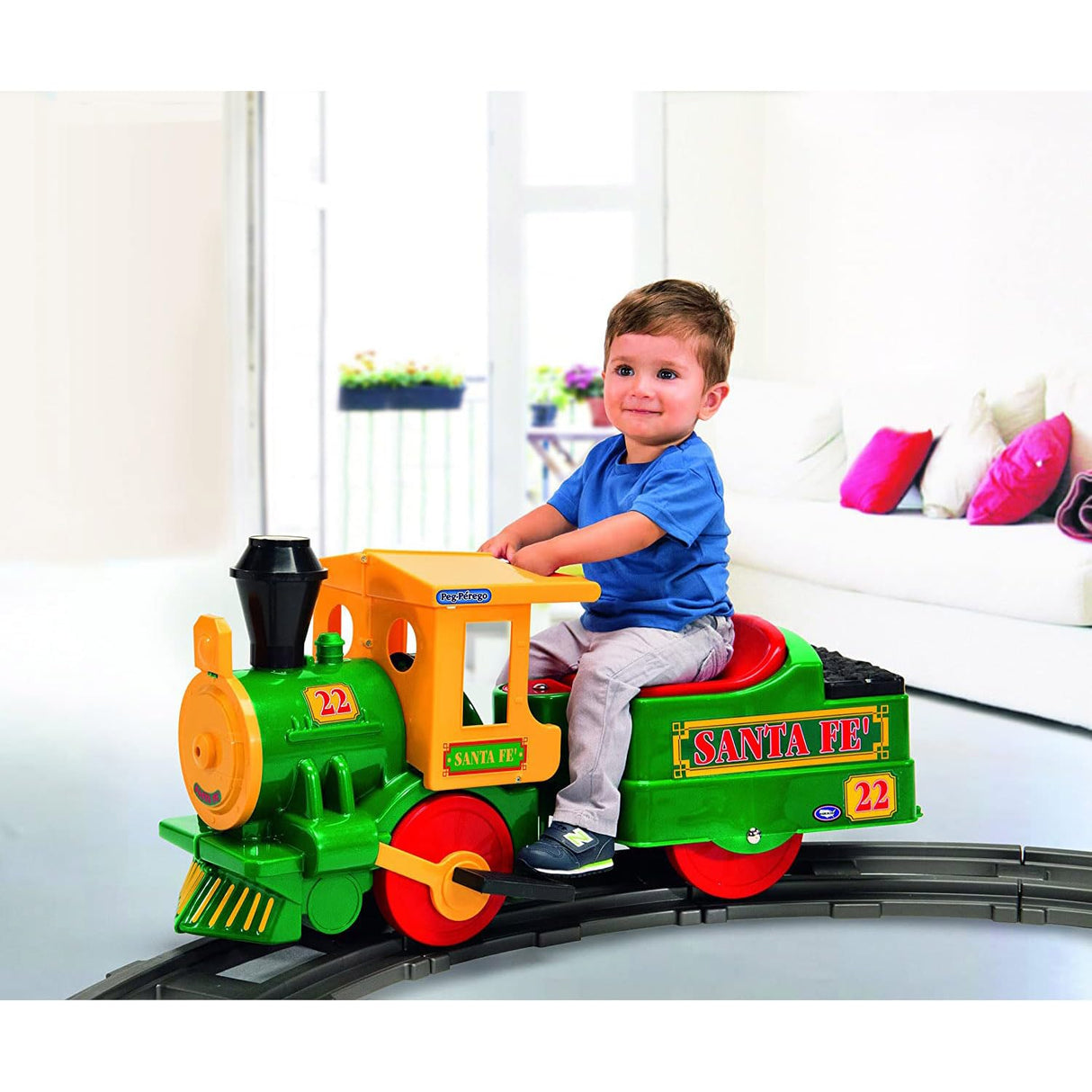 Peg Perego - Tren eléctrico de Santa Fe, 2 años+, máx. 15 kg - IGED1071