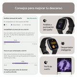 Fitbit Versa 4,Black/Graphite Smartwatch, Unisex-Adult, Negro/Aluminio Grafito, One Size